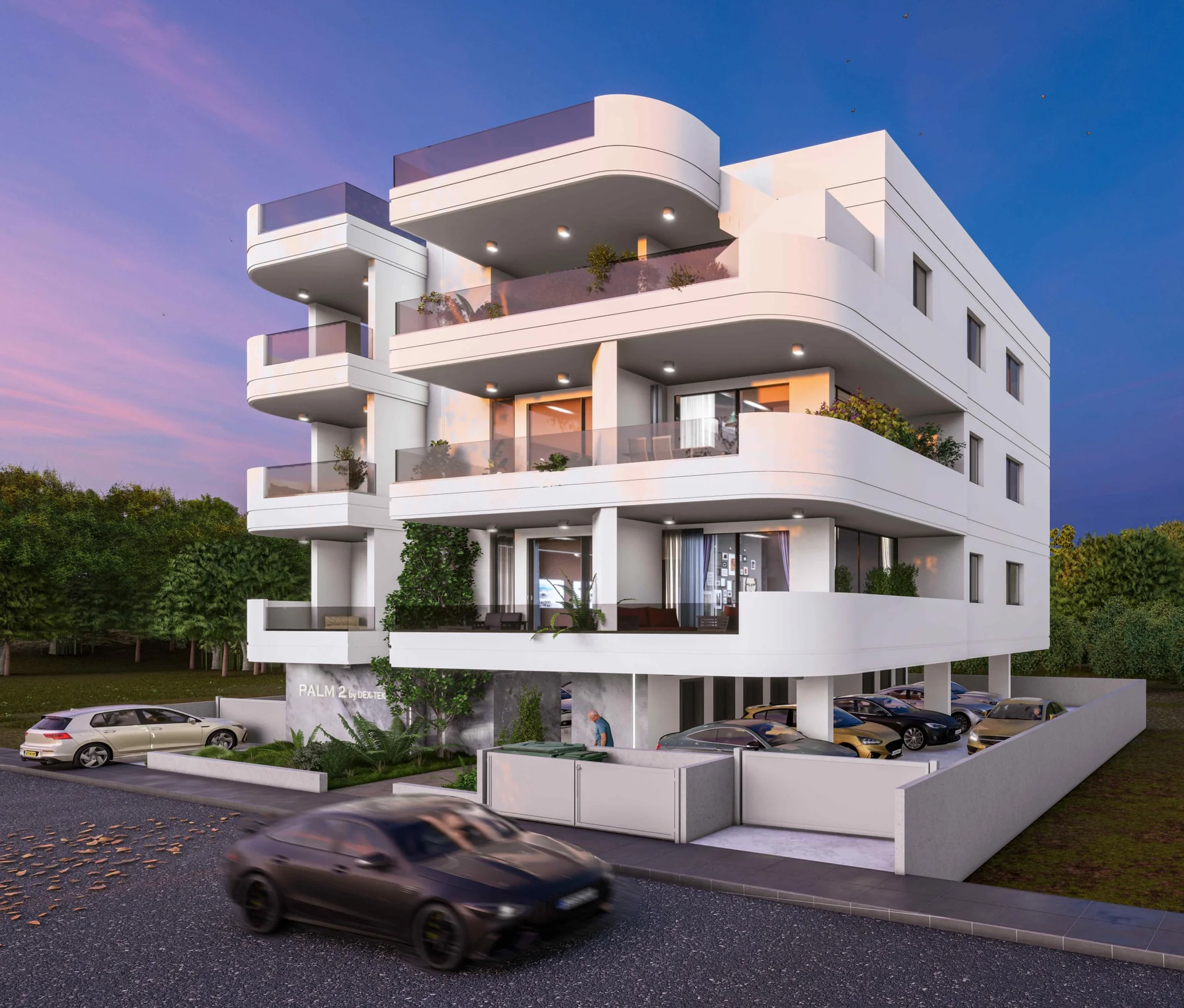 Palm II by Global Ayalon — building facade at sunset, Larnaca